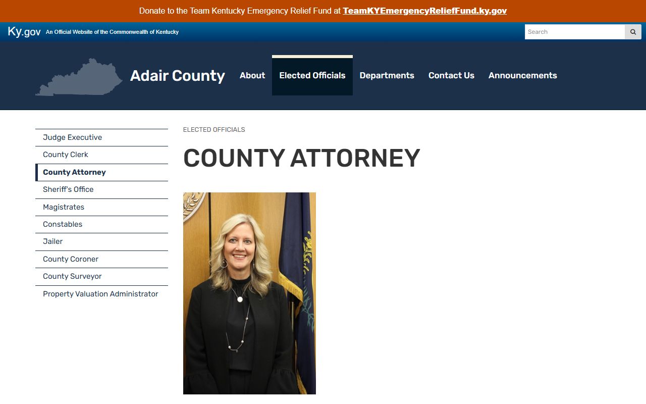 Adair County criminal court records County Attorney