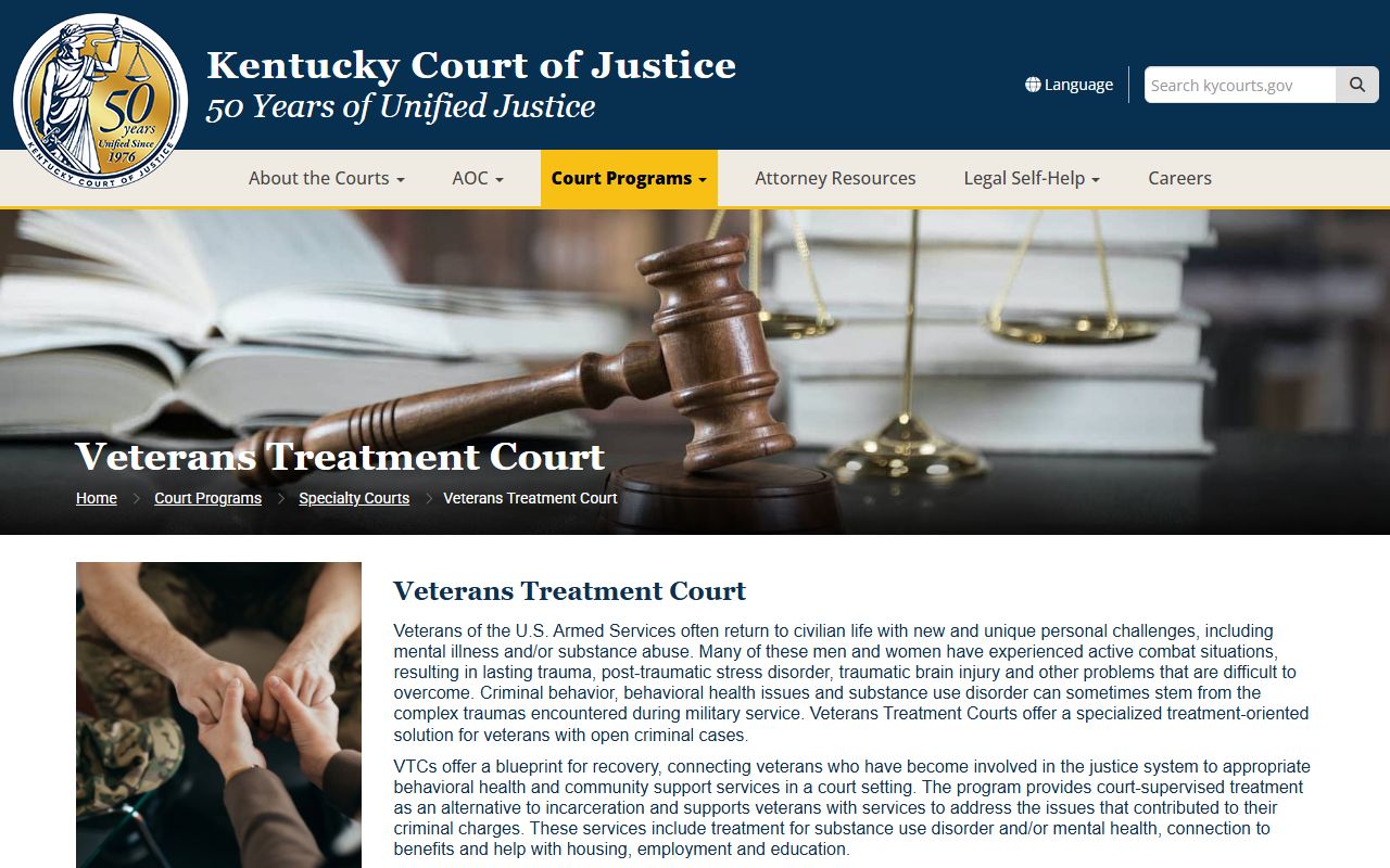 Adair County Circuit Court records Kentucky Veterans Treatment Court