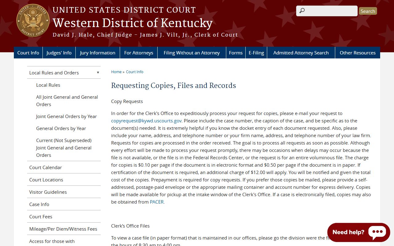Adair County Circuit Court records federal copies and records