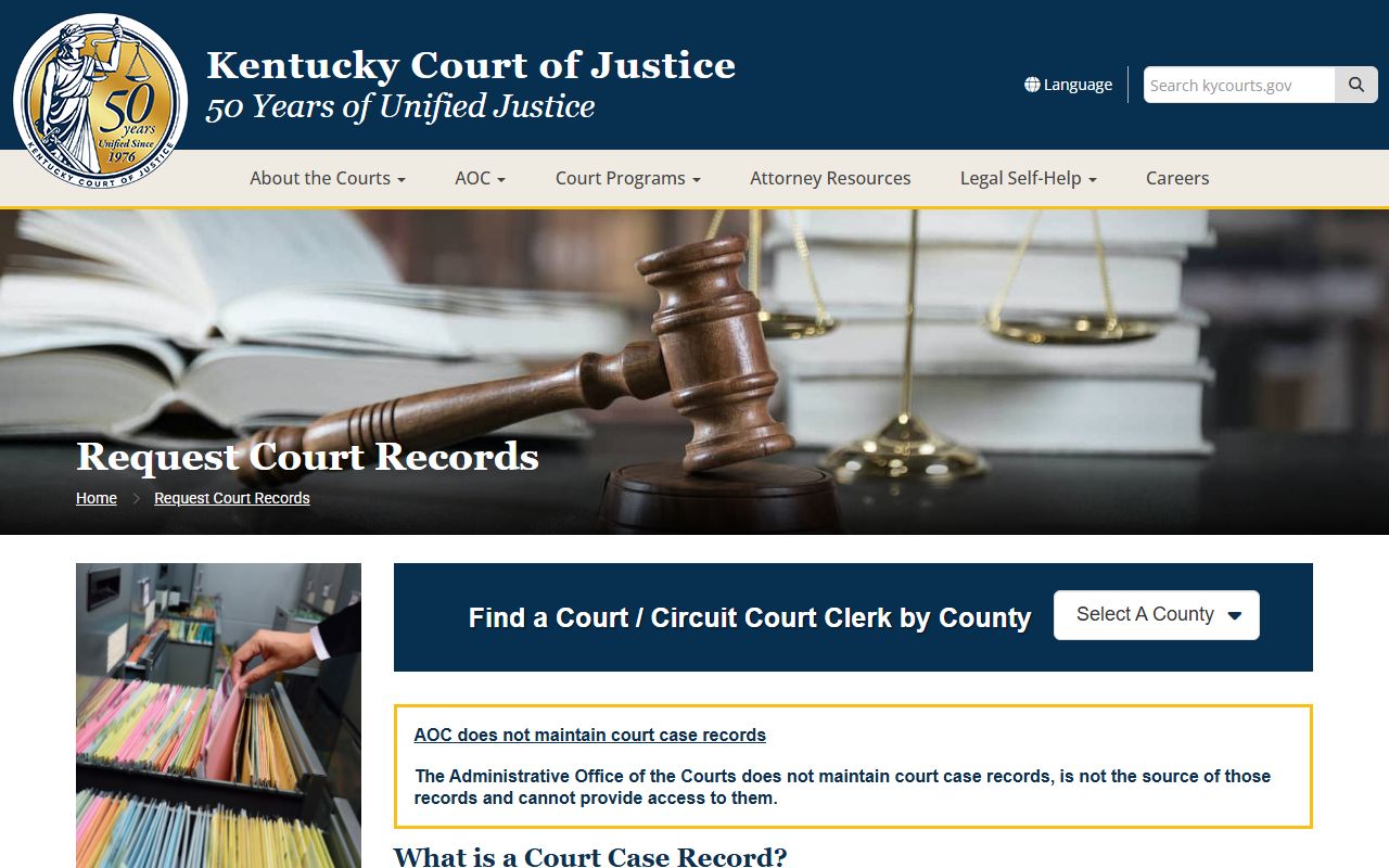 Adair County court records request guidance