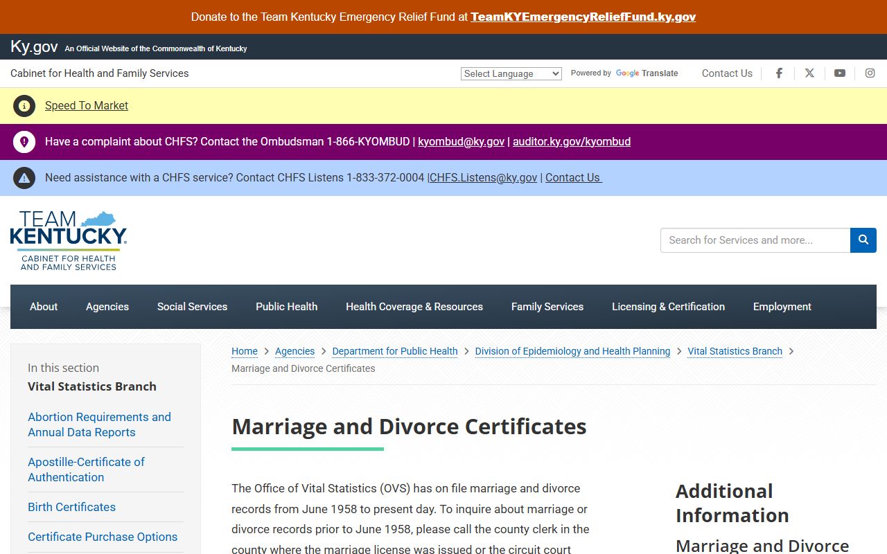 Adair County divorce records Kentucky marriage divorce certificates
