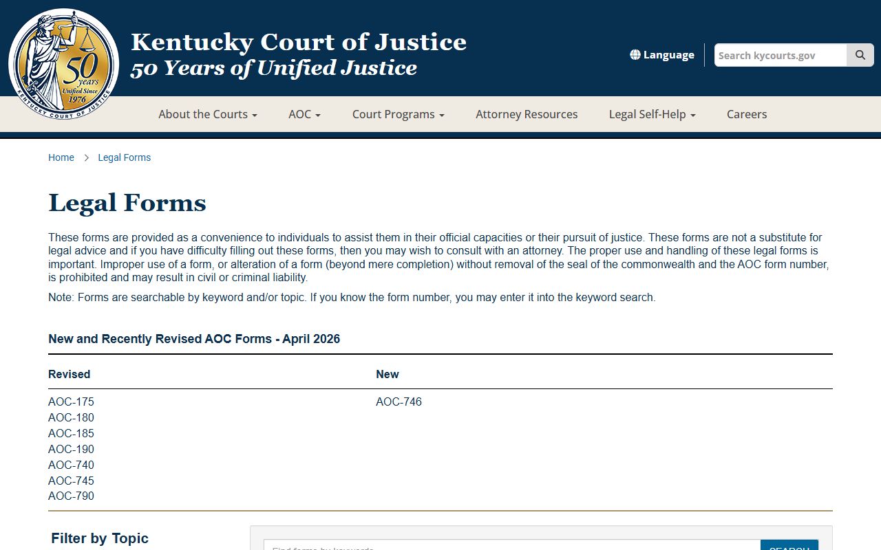 Adair County traffic court records Kentucky legal forms library